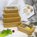 Disposable Kraft paper food container take away food box made in china